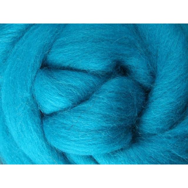 Ashford Solid Colored Corriedale Sliver - 2.2lb bag - Turquoise - Paradise Fibers
