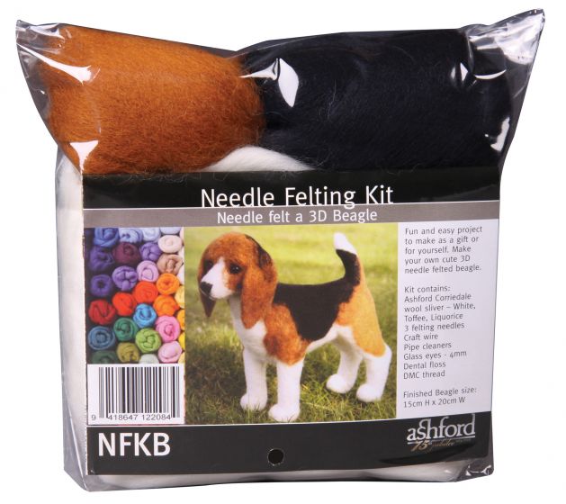 Ashford Needle Felting Kit - Beagle-Needle Felting Kit-