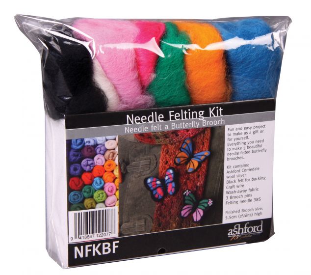 Ashford Needle Felting Kit - Butterflies-Needle Felting Kit-