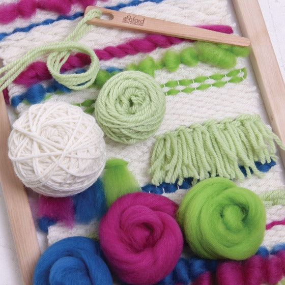 ashford weaving starter kit close up. Brights.