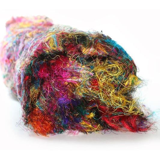 Recycled Sari Silk Batt-Fiber-2 Ounce Batt-