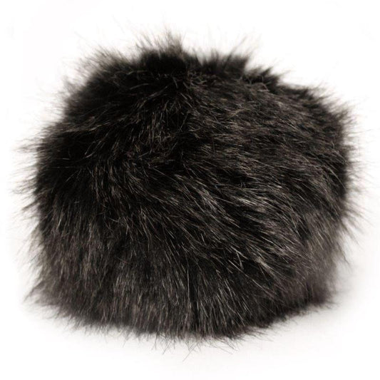Bernat Faux Fur Pom Pom 3" - Black Mink-Pom-Pom-