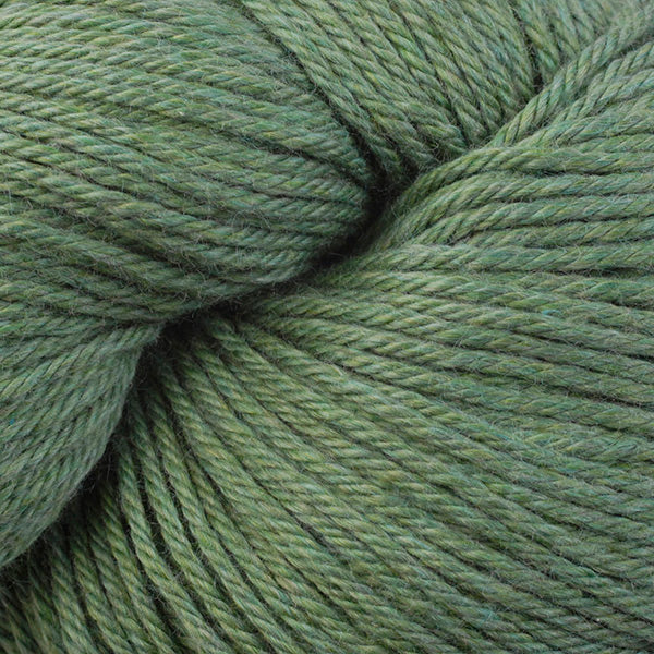  Color Basil 8440. A grey green skein of Berroco Pima 100 Yarn.