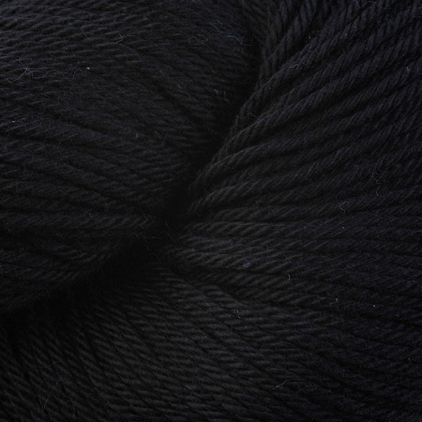 Color Black Eyed Susan 8434. A Black skein of Berroco Pima 100 Yarn.