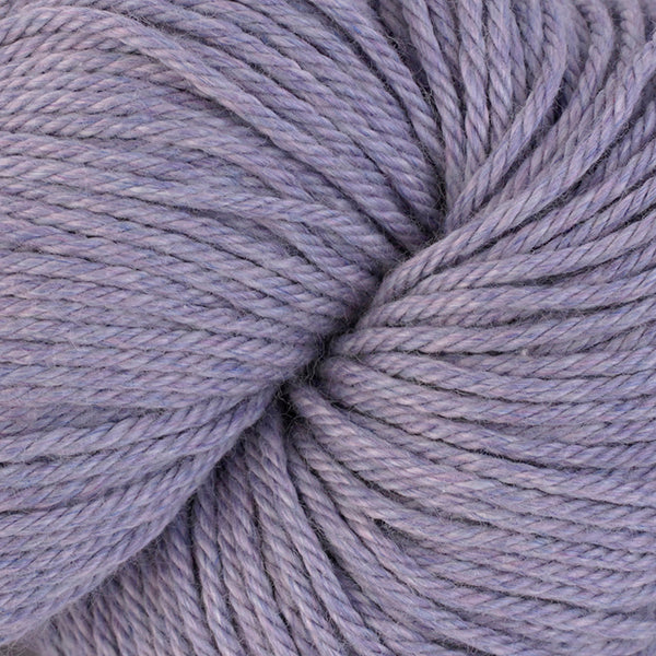 Color Globe Thistle 8424. A light purple grey skein of Berroco Pima 100 Yarn.