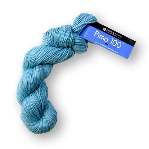 1 blue skein of Berroco Pima 100 Yarn.