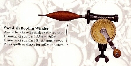 Glimakra Spolmaskin Swedish Bobbin Winders-Weaving Accessory-Thin Spindle-