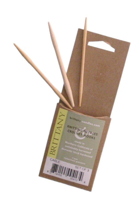 Brittany Birch Cable Needles set of 3 - Paradise Fibers