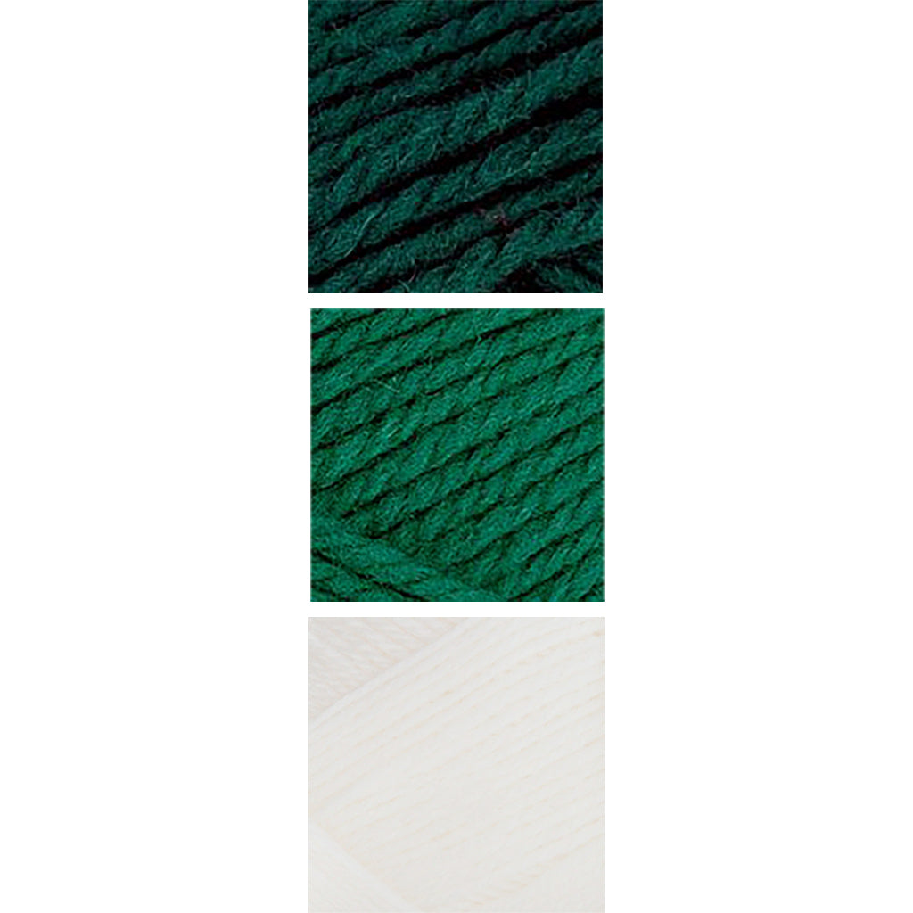 Nature Spun Worsted HOLIDAY Color Packs-Kits-Candy-Canes-Enchanted Forest x1 / Evergreen x1 / Snow x1-
