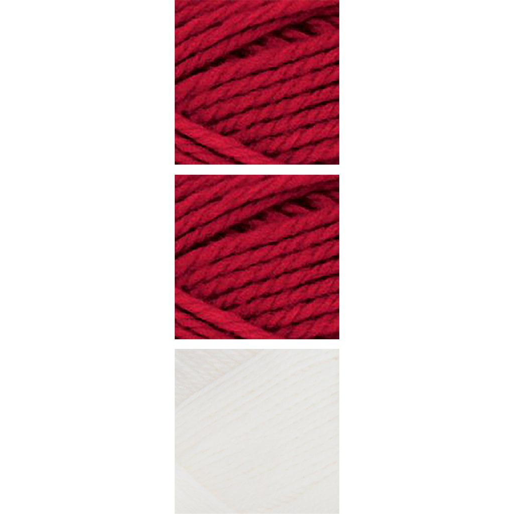 Nature Spun Worsted HOLIDAY Color Packs-Kits-Add a Touch of Snow-Red Fox x2 / Snow x1-