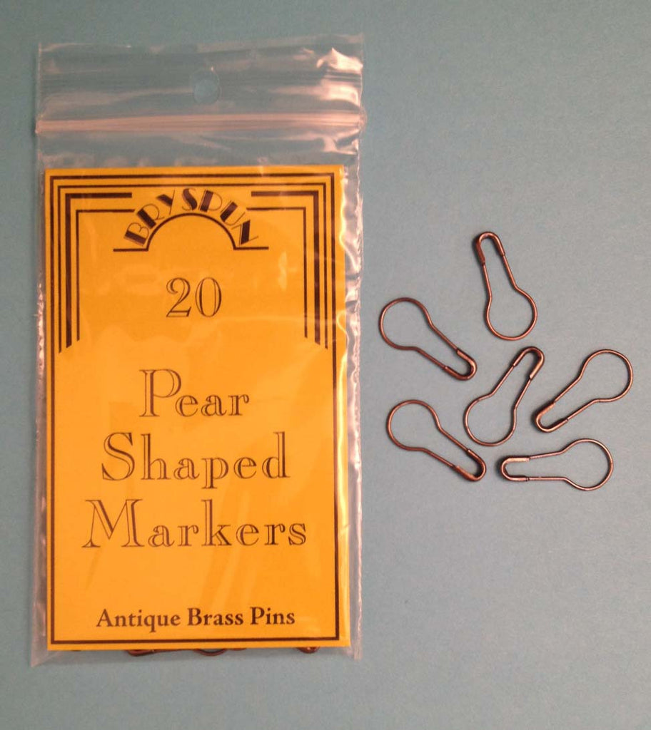 Bryson Pear Shaped Stitch Markers - Antique Brass-Stitch Marker-