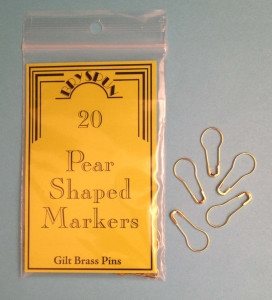 Bryson Pear Shaped Stitch Markers - Gilt Brass - Paradise Fibers