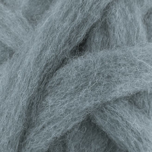 Carded Corriedale Sliver - Ash - Paradise Fibers