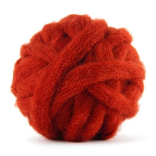 Carded Corriedale Sliver - Begonia - 1 oz - Paradise Fibers