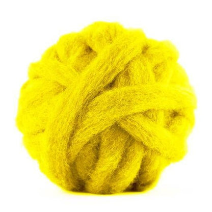 Carded Corriedale Sliver - Buttercup - 1 oz - Paradise Fibers