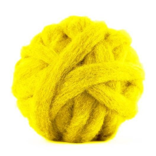 Carded Corriedale Sliver - Buttercup - 1 oz - Paradise Fibers