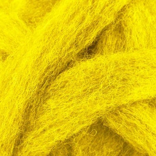 Carded Corriedale Sliver - Buttercup - 1 oz - Paradise Fibers