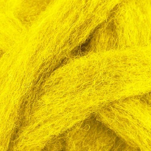 Carded Corriedale Sliver - Buttercup - Paradise Fibers