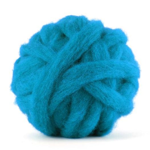 Carded Corriedale Sliver - Cerulean - Paradise Fibers