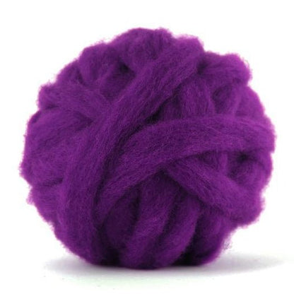 Carded Corriedale Sliver - Damson - 1 oz - Paradise Fibers