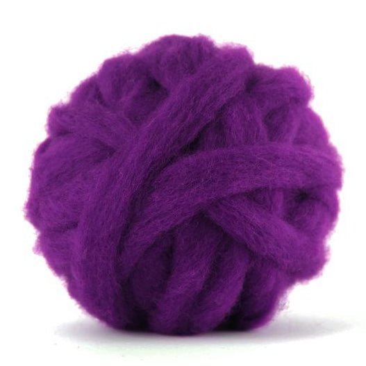 Carded Corriedale Sliver - Damson - 1 oz - Paradise Fibers