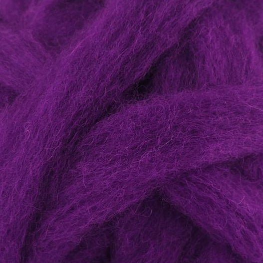Carded Corriedale Sliver - Damson - 1 oz - Paradise Fibers