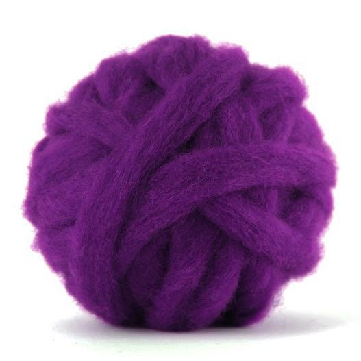 Carded Corriedale Sliver - Damson - Paradise Fibers