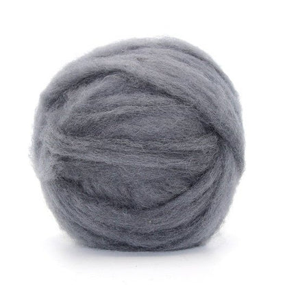 Carded Corriedale Sliver - Granite - 1 oz - Paradise Fibers