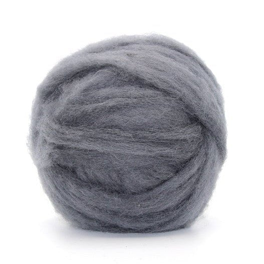 Carded Corriedale Sliver - Granite - Paradise Fibers