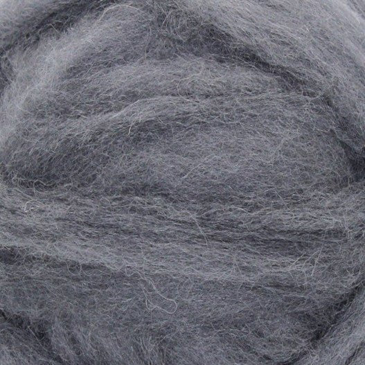 Carded Corriedale Sliver - Granite - Paradise Fibers