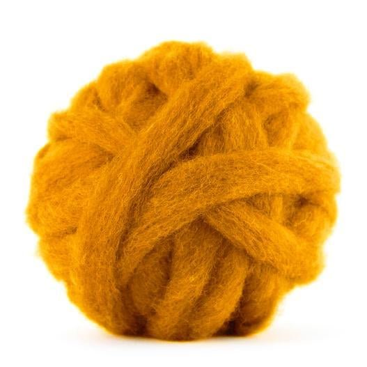 Carded Corriedale Sliver - Marigold - Paradise Fibers