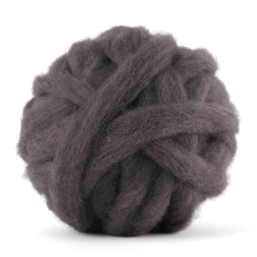Carded Corriedale Sliver - Pewter - Paradise Fibers