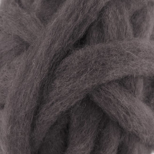 Carded Corriedale Sliver - Pewter - Paradise Fibers