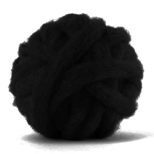 Carded Corriedale Sliver - Raven - Paradise Fibers