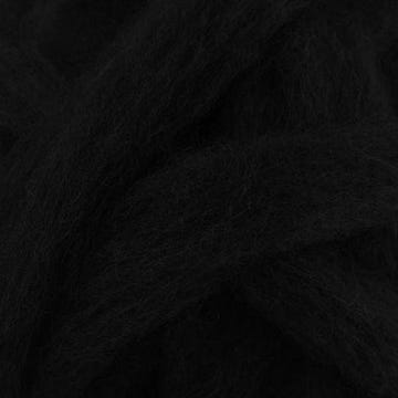 Carded Corriedale Sliver - Raven - Paradise Fibers