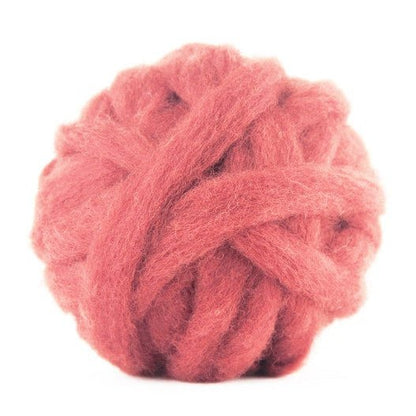 Carded Corriedale Sliver - Salmon - 1 oz - Paradise Fibers