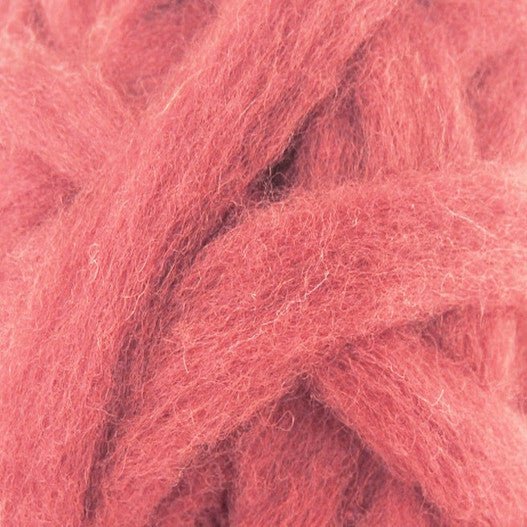 Carded Corriedale Sliver - Salmon - Paradise Fibers