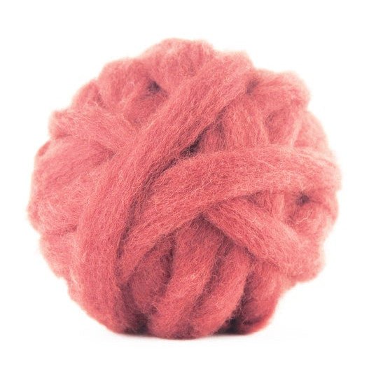Carded Corriedale Sliver - Salmon - Paradise Fibers