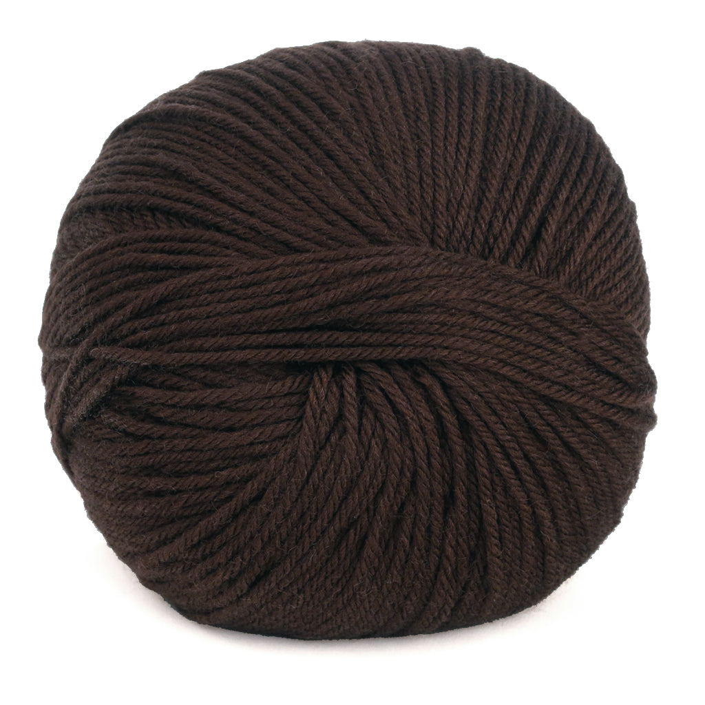 Cascade 220 Superwash Yarn in Chocolate - a dark brown colorway