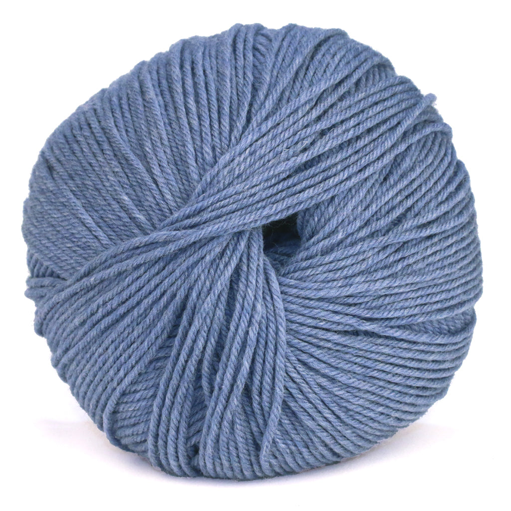 Cascade 220 Superwash Yarn in Westpoint Blue Heather - a heathered denim blue colorway