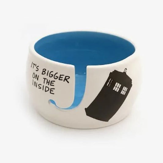 Ceramic Yarn Bowl "It's Bigger On The Inside" - Paradise Fibers