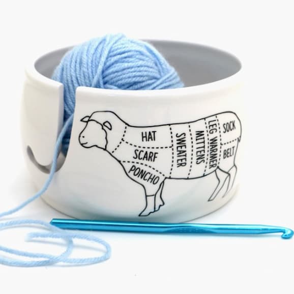 Ceramic Yarn Bowl Sheep Parts - Paradise Fibers