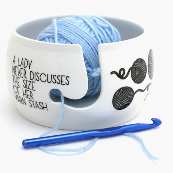 Ceramic Yarn Bowl Yarnaholic - Paradise Fibers