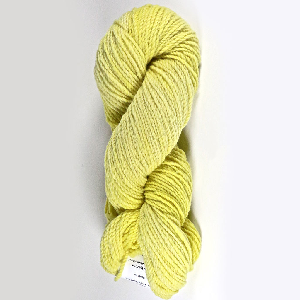 Color Buttercup. Kettle-Dyed Skein of 100% Wool Yarn From Cestari U.S.A.