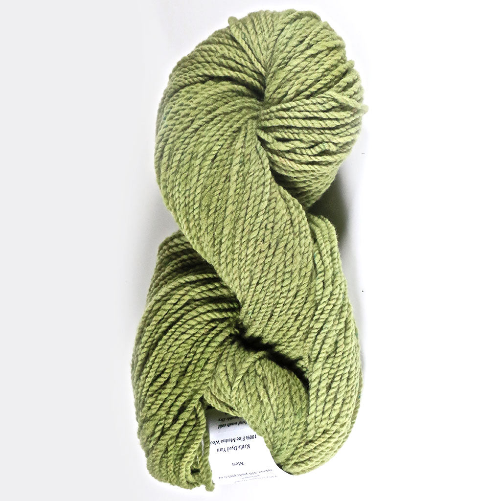 Color Moss. Kettle-Dyed Skein of 100% Wool Yarn From Cestari U.S.A.