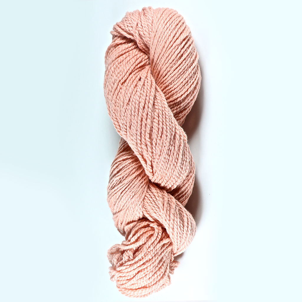 Color Primrose Peach. Kettle-Dyed Skein of 100% Wool Yarn From Cestari U.S.A.