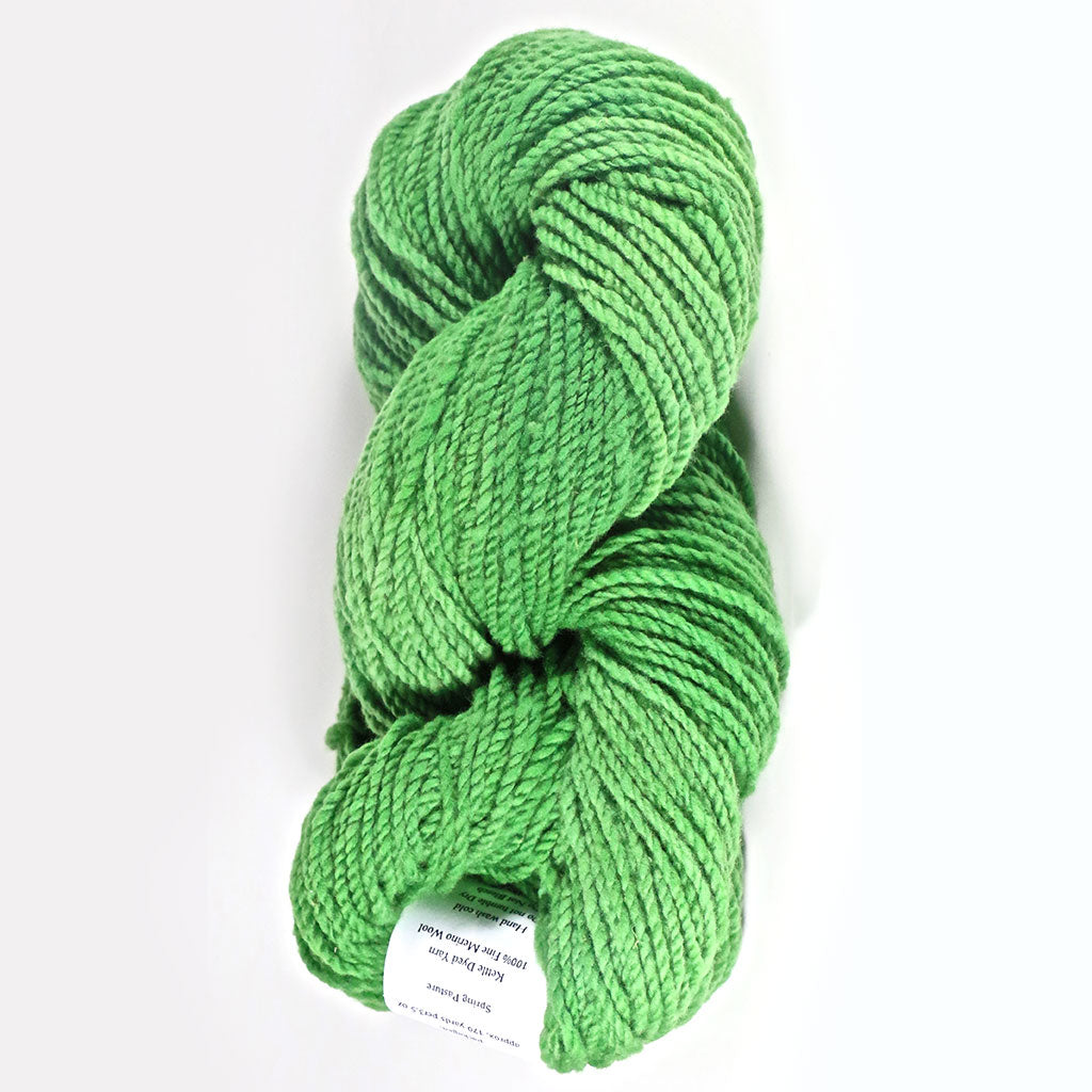 Color Spring Pasture. Kettle-Dyed Skein of 100% Wool Yarn From Cestari U.S.A.