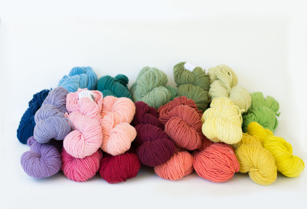 Kettle-Dyed Skeins of 100% Wool Yarn From Cestari U.S.A. Multi Colors. 