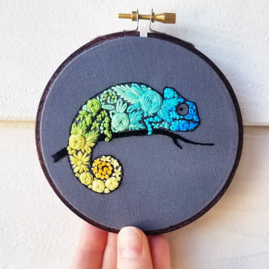Chameleon Beginner Needlepoint Kit - Paradise Fibers