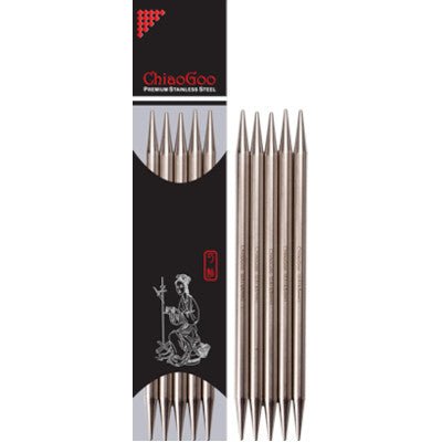 ChiaoGoo 8 Inch Stainless Steel Double Point Needle - Paradise Fibers